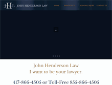 Tablet Screenshot of johnhendersonlaw.com